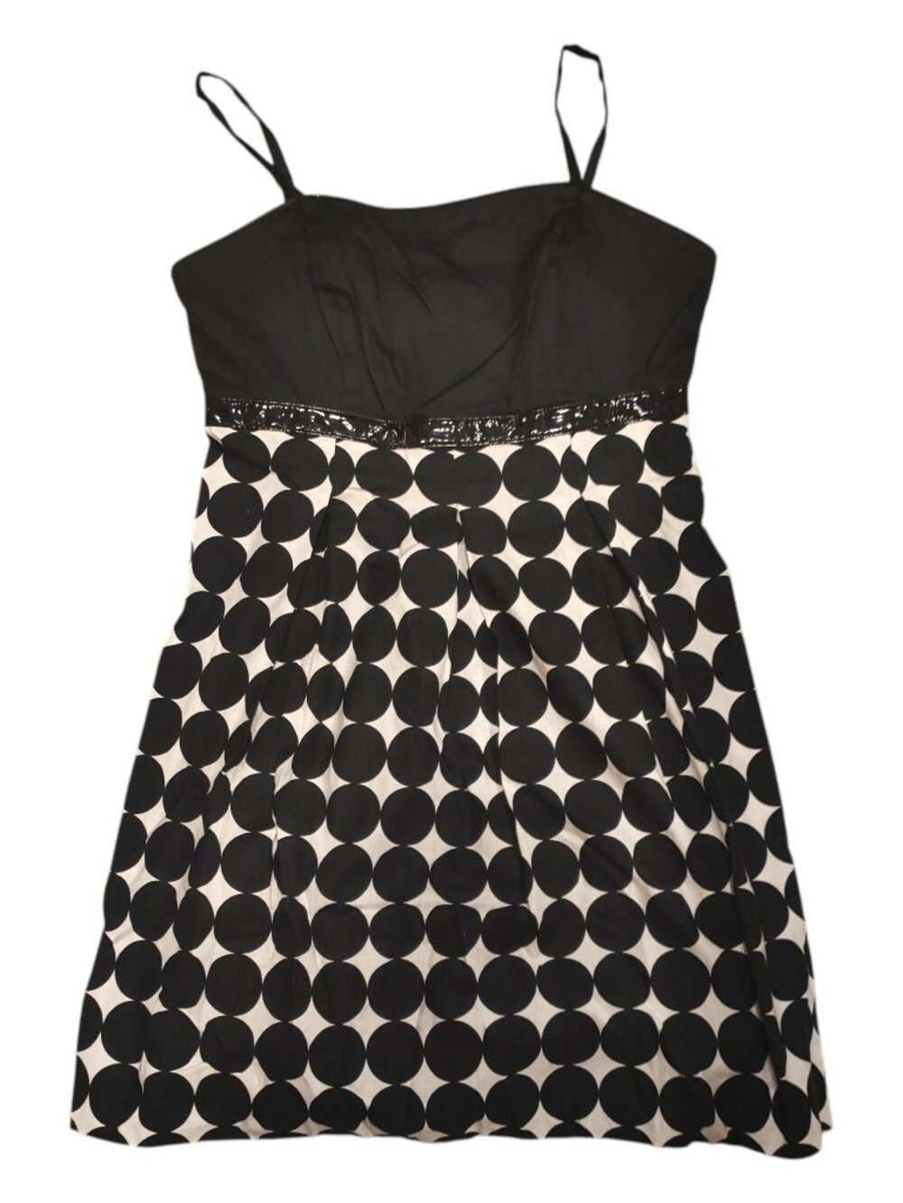 Vintage Sheri Martin New York Lace Dress White with Black Polka Dots Size 14/L